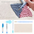 Punch Needle Kits Embroidery Kit DIY Thick Woolen Bold Brass Tube Yarn Scissors Tools Set. 