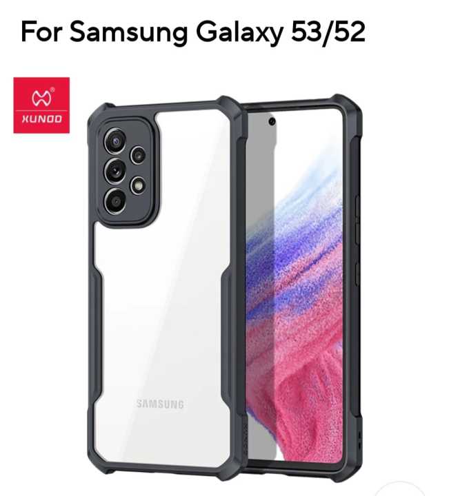 Xundd { Galaxy A52 ) Shockproof Transparent Bumper Phone Cover For Samsung A52, A52s Cover Funda Back Case Cover For Smartphone.