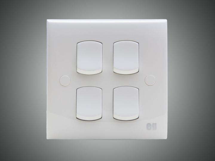 Energypac EG Series 10A 4 Gang Electrical Wall Switch 4Gang