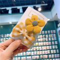 Kid's Fabric Bow and Knot Sunflower Hair Clips Set for Girls.
