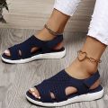Spot 2021 Autumn Fish Head Casual Velcro Fashion Sandals Flat Women's Shoes Origin Source 6 Color Plus Size. 