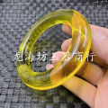 Imitation amber beeswax round bar bracelet, gold amber bracelet, chicken fat yellow old beeswax women's bracelet jewelry bracelet hand jewelry batch.