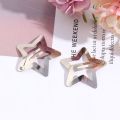 New Simple Y2K  Color Star BB Hair Clips Women Girls Metal Snap Hairpins Barrettes Kids Headwear Styling Tools Hair Accessories. 
