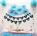 Light Blue Hanging Paper Fans Party Decoration For Anniversary, Birthday, Baby Shower, Valentine Day, Home, Restaurants and Showroom Decoration- (Pack of 6 Pcs). 