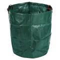 270L Garden Waste Bag Large Strong Waterproof Heavy Duty Reusable Foldable Rubbish Grass Sack - green. 