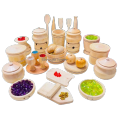 37 Pcs Wooden Kids Toy Set - Kids Cookware Set.