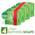 Dettol Soap Aloe Vera Quad Pack (70gm X 4), Bathing Bar Soaps with Aloe Vera Extract.
