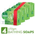 Dettol Soap Aloe Vera Quad Pack (70gm X 4), Bathing Bar Soaps with Aloe Vera Extract. 