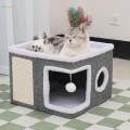 Pet Cat House Sisal Cat Mansion Storage Kitty Cave Bed Cat Houses for. 