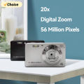 Digital Camera Auto Focus 2.7 Inch LCD Travel Portable 4K 56MP 56 Million Pixel Anti-Shake 20x Zoom for Photography Video.