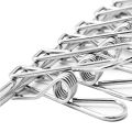 Durable 24 Pcs Stainless Steel Wire Clip, Multi-Function Clip, Utility Clip Pins Hanging Clip Office Fastener, Metal Wire Clip for Clothes Clothes Drying. 
