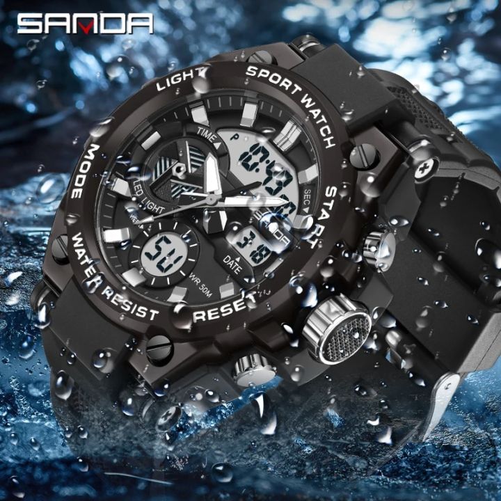 SAMDA%20New%20Sport%20Watches%20For%20Men%2050M%20Waterproof%20LED%20Clock%20Alarm%20Dual%20Display%20Quartz%20Wristwatch%20Military%20Resisitant%20Mens%20Watch%20-%20Image%202