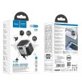 Hoco Universal Travel Plug Adapter AC5 Dual Port Rotating Charging -Black. 