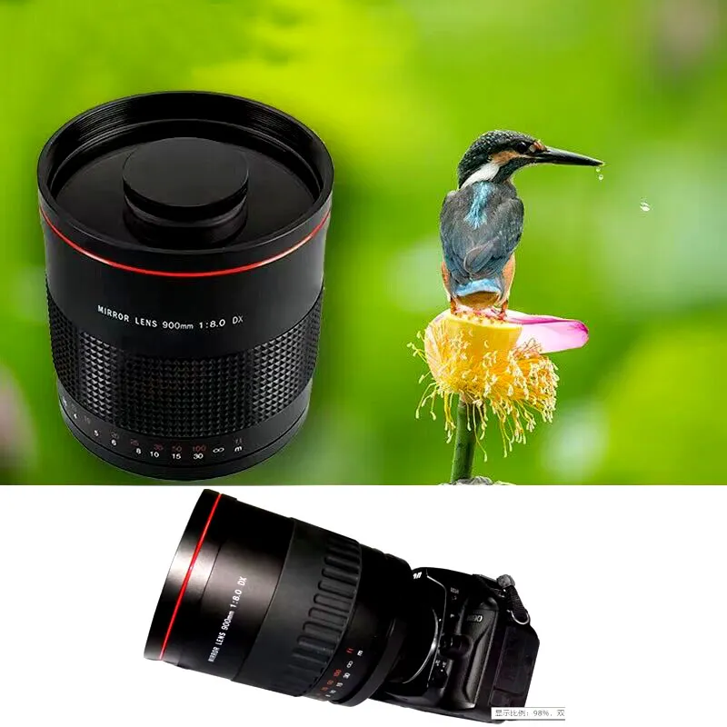 Lightdow 900mm F8.0 Telephoto Mirror Lens Camera Lens for Canon