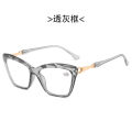 New Cat Eye Reading Glasses Transparent Diamond Rimmed Fashion HD Resin Foreign Trade Reading Glasses Cross-Border Presbyopic Wholesale.