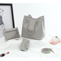 4Pcs/set Messenger Bags Key Bag Set Women Wallets Handbag Purse Set Handbag Set Soft Solid Color Shoulder Bag. 