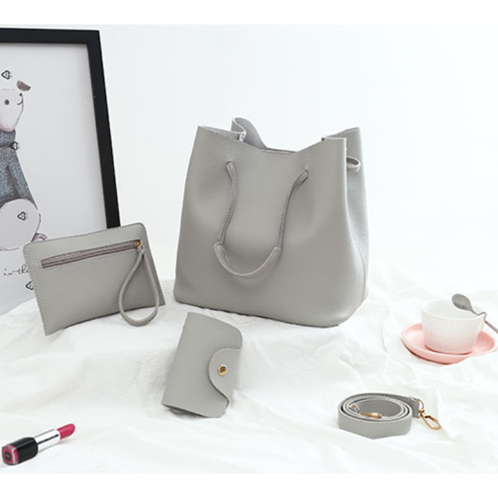 4Pcs/set%20Messenger%20Bags%20Key%20Bag%20Set%20Women%20Wallets%20Handbag%20Purse%20Set%20Handbag%20Set%20Soft%20Solid%20Color%20Shoulder%20Bag%20-%20Image%207