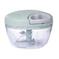 Hand Manual Blender, Vegetable Cutter & Manual Meat Grinder - 500ml, 3-Blade.