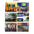 Car LED Screen Signage Flexible Display Scrolling Information Advertising Light Board Rear Window Animation Panel,A Parts Accessories.