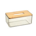 Premium Clear Tissue Box Organizer Portable Toilet Paper Holder for Living Room Home Napkin Storage Solution. 