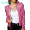 Office Ladies Jacket Sequins Glitter Short Style Jacket Outwear. 