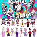 24pcs 43CM The Amazing Digital Circus Plush Toy Anime Game Cute Cartoon Clown Soft Stuffed Doll Funny Birthday Christmas Gift. 