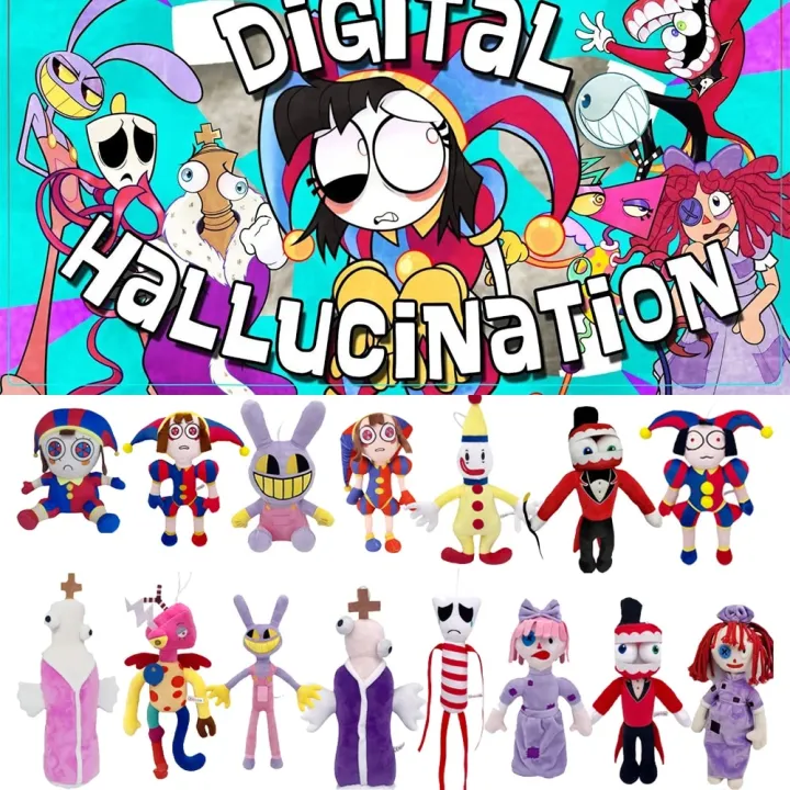 24pcs%2043CM%20The%20Amazing%20Digital%20Circus%20Plush%20Toy%20Anime%20Game%20Cute%20Cartoon%20Clown%20Soft%20Stuffed%20Doll%20Funny%20Birthday%20Christmas%20Gift%20-%20Image%202