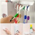 Automatic Hands-Free Wall Mounted Toothpaste Dispenser Toothbrush Holder - Brush Holder - brush holder.