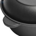Cast Iron Skillet Pan Set with Skillet Lid BBQ Cooking Pot for Kitchen. 