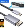 Thunderbolt 3 USB C to Displayport 1.4 cable 8K 4K 144Hz 2K 165Hz USB 3.1 Type C to DP cable for macbook pro Dell. 