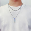Fashion New Necklace Men Trendy Simple Stainless Steel Jewellery Gift. 