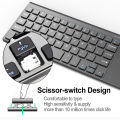 JOMAA 2.4G+Bluetooth Keyboard with Touchpad Mouse Numberic Pad Wireless Keypoard for iPad Tablet Smart TV Computer.