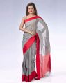 ASH & Red Colour Soft Cotton Sharee/ এশ লাল কালার নরম সুতি শাড়ি. 
