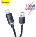 Baseus USB to Type-C 100W Crystal Shine Series Fast Charging Data Cable 1.2m Black CAJY000401. 