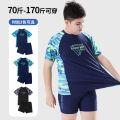 Children's swimsuit boy big kids split 2024 new fat boy big kids hot spring swim trunks teen. 