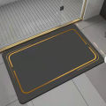 Anti-slip Bathroom Mat Geometic Bathroom Rug Diatom Mud Absorbent Doormat Nappa Skin Bathtube Side Foot Pad alfombra de baño. 