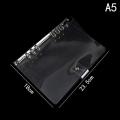 A5/A6/A7 Transparent Loose Leaf Ring Binder Notebook Weekly Planner Diary Cover. 