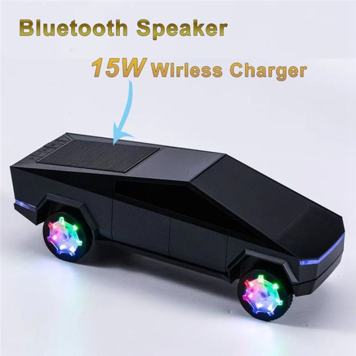 Portable Bluetooth Speaker RGB Light Charger Cybertruck Model Wireless ...