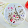 Small Size Iron Tower Cartoon Circular Coin Bag Key Bag Headphone Bag Small Purse For Women Imported From China. 