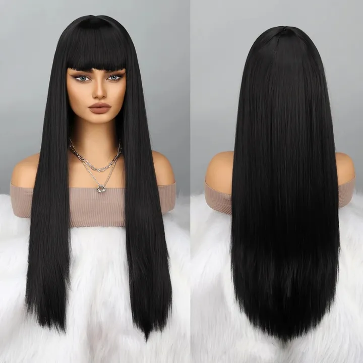 Long%20Black%20Wig%20with%20Bangs%20Straight%20Black%20Wigs%20for%20Women%20Cosplay%20Long%20Synthetic%20Black%20Wig%20Natural%20Looking%20for%20Daily%20Wear%20-%20Image%202