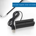 FORIDE MSR90 USB Magnetic Strip Card Reading Machine Card Reader Stripe 3 Tracks Mini Mag Hi-Co Swiper for USB PC. 