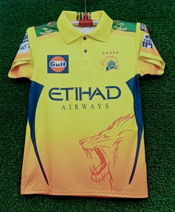 Chennai Super Kings jersey cricket Jersey Short Sleep Jersey Premium Quality Jersey Collar Jersey New Jersey 2025