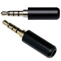 Copper 4 Pole 3.5MM Plug Male Headphone Jack with Clip 3.5MM Stereo Audio Connector for 4mm Cable Adapter 5 pcs  Multicolour. 