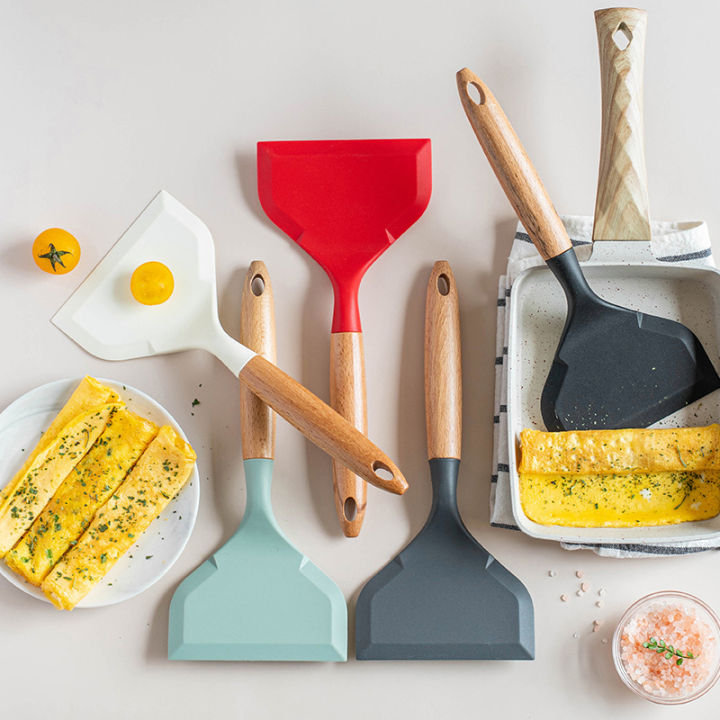 1Pc Silicone Spatula Cooking Utensils Meat Egg Kitchen Scraper Non-stick Spatula Dounp