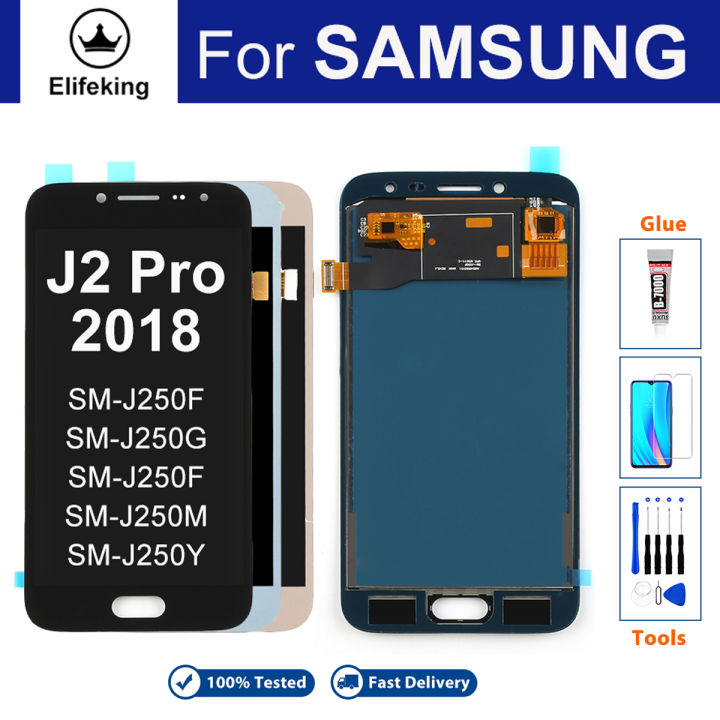 LCD For Samsung Galaxy J2 Pro 2018 J250 SM-J250F SM-J250G Display Touch Screen Digitizer Assembly Replacement With Free Tools