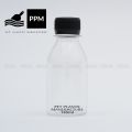 Pharma Oil Bottle 50 Piece Combo 100ML Transparent Plastic Black Cap. 