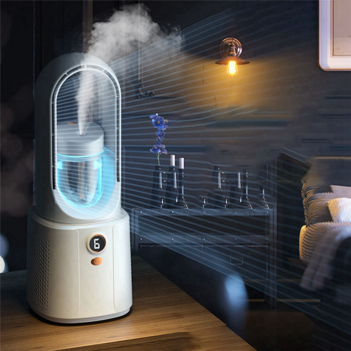 Bladeless%20Fan%20Portable%20Fan%20USB%20Mute%20Desktop%20Bedroom%20Night%20Light%20Humidifying%20Electric%20Fan%20(Green)%20-%20Image%204