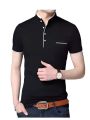 BLACK COLOUR COTTON SHORT SLEEVE T- SHART FOR MEN.. 