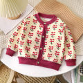 Autumn and Winter New Children's All-Match Knitted Coat for Boys and Girls Keep Baby Warm Cardigan Thickened Outerwear Sweater. 
