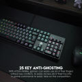 FANTECH MK886 ATOM RGB MECHANICAL KEYBOARD Double-Injection Key, 104 Keys, Red And Blue Switch, 25 Keys Anti-Ghosting For PC, Laptop. 